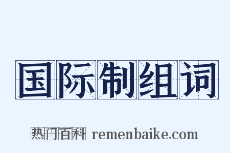 国际制组词是什么意思的图片